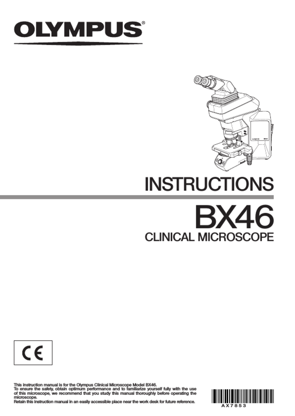 BX46 CLINICALMICROSCOPE Instructions Sept 2013 PDF download